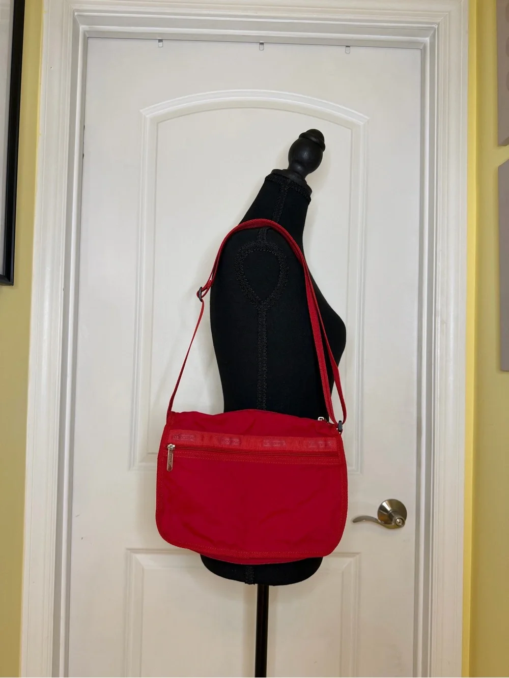LeSportsac Compact Red Crossbody Bag with and matching coin purse